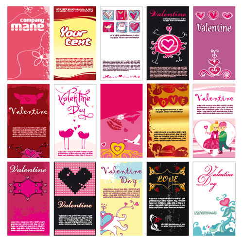 free vector Several very lovely valentine day vector